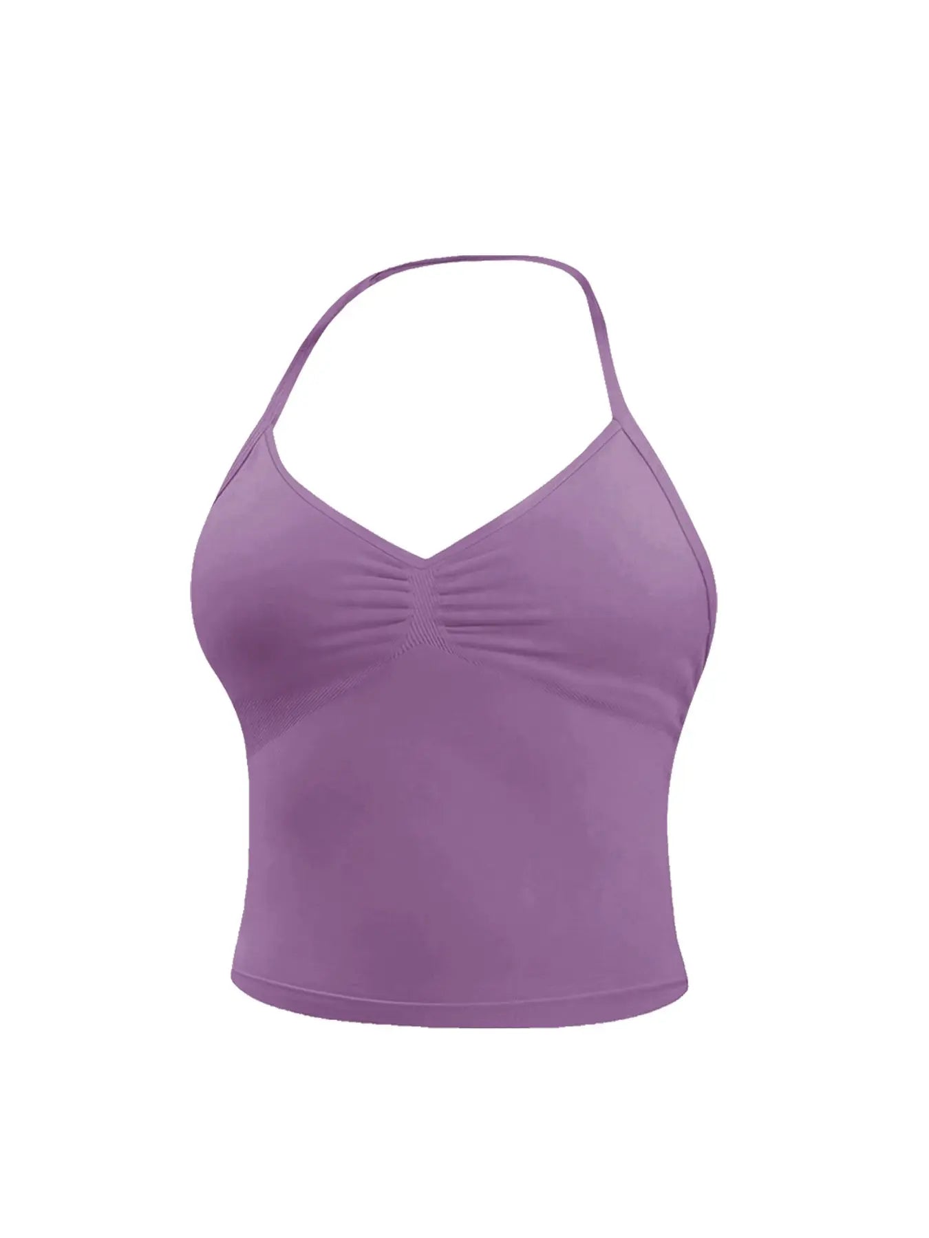 Women'S Sleeveless Sports Bra Set, Detachable Pads, High-Waisted Tight Pants, Sporty Style, Ideal for Yoga, Fitness, Daily Wear