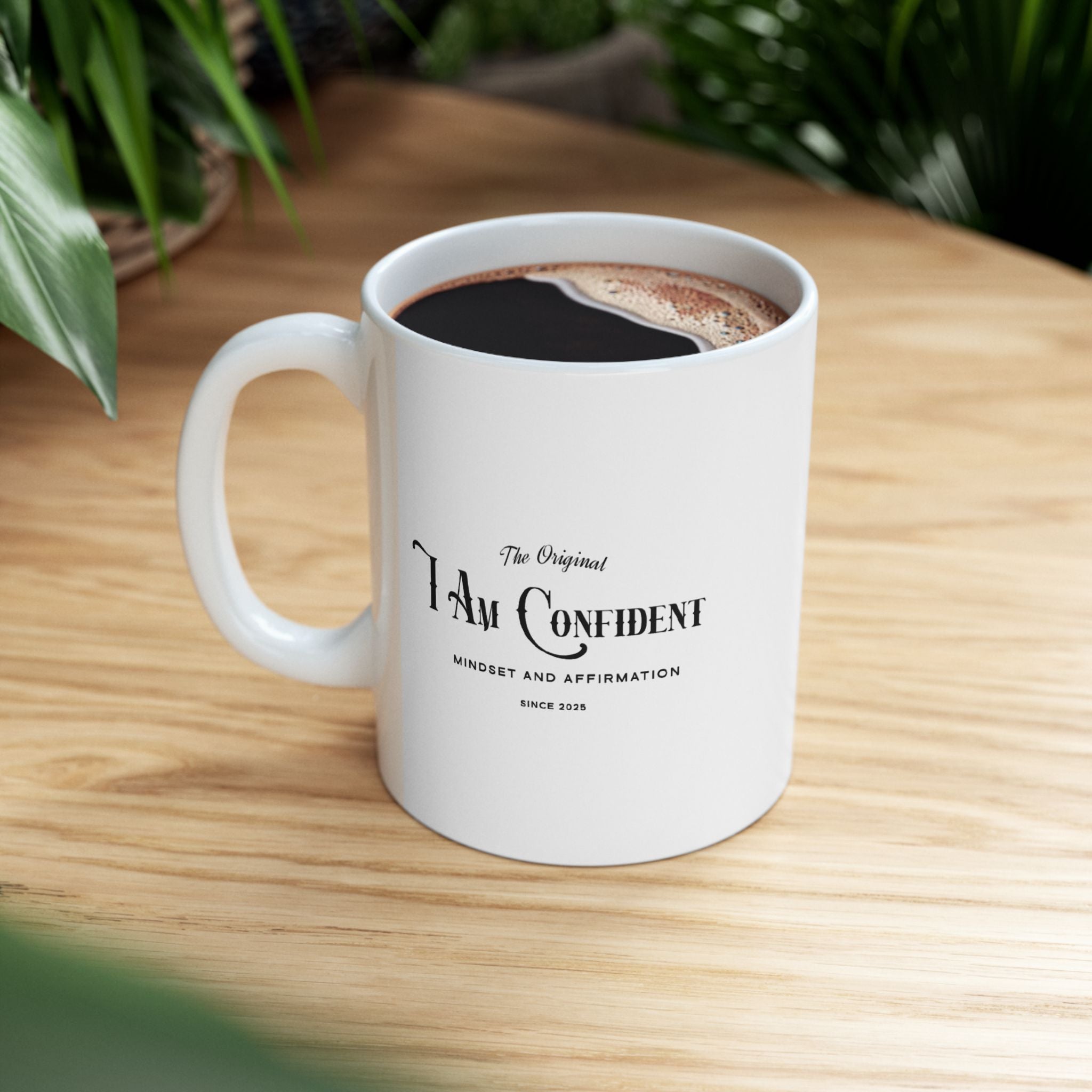 I Am Confident Mug - Retro Vintage Affirmation Coffee Cup, Bold & Elegant Inspirational Gift for Her, Motivational Empowerment Mug