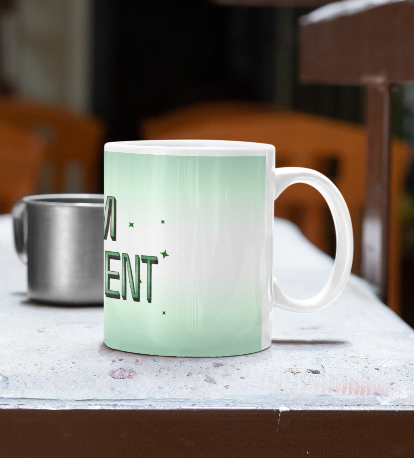 I Am Confident Mug - Sparkly Green Coffee & Tea Cup, Motivational Empowerment Gift for Her, Positive Vibes Self-Love Empowerment Mug