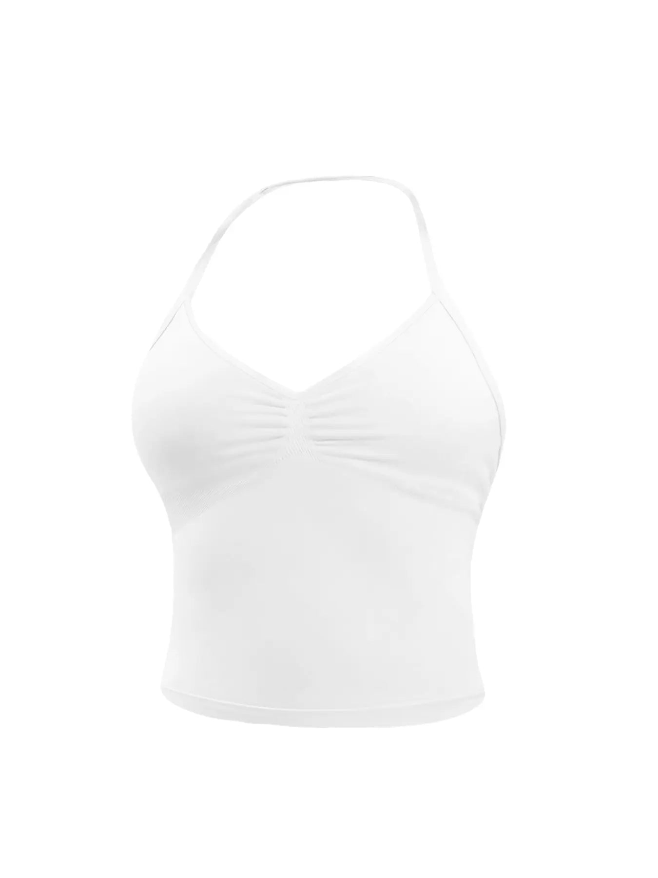 Women'S Sleeveless Sports Bra Set, Detachable Pads, High-Waisted Tight Pants, Sporty Style, Ideal for Yoga, Fitness, Daily Wear