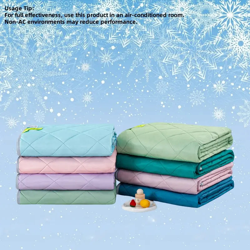 Double Sided Cooling Blanket, 1 Count Summer Cold Air Conditioning Blanket, Lightweight Breathable Soft Cooling Blankets for Sleeping, Cozy Room Accessories, Reversible Cooling Blanket