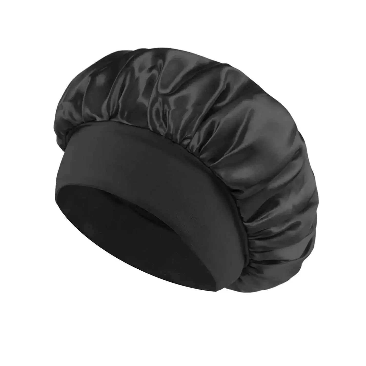 Men Women Satin Sleep Cap, Soft Polyester Fabric Hat, Adjustable Satin Bonnet, Ideal for Natural Hair & Curly Styles ( Wine )