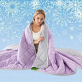 Double Sided Cooling Blanket, 1 Count Summer Cold Air Conditioning Blanket, Lightweight Breathable Soft Cooling Blankets for Sleeping, Cozy Room Accessories, Reversible Cooling Blanket